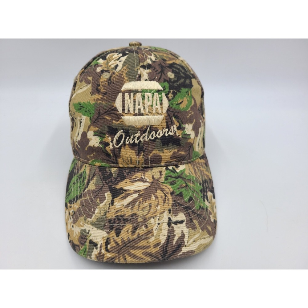 NAPA Outdoors Camo Adjustable Hat Cap Baseball Hunt Fish Dad Mom Men Women Brown